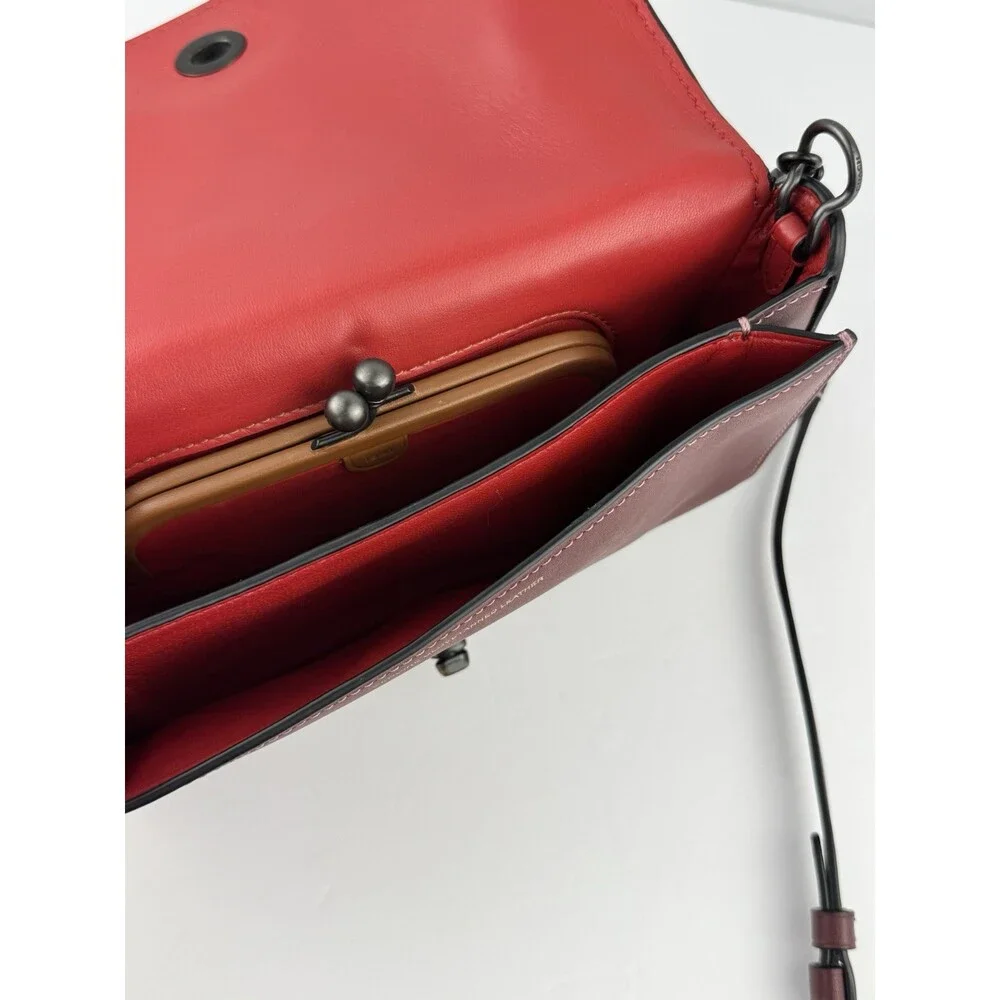 COACH 1941 Dinky Bag 2Way Clutch Crossbody Oxblood Burgundy